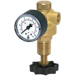 Druckregler für Wasser, inkl. Manometer, G 1/4", 0,5 - 10 bar