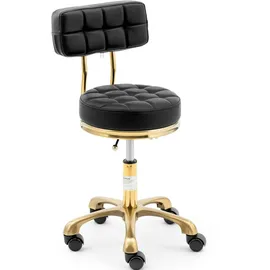 Physa Rollhocker mit Rückenlehne 47 61 cm 150 kg schwarz - physa