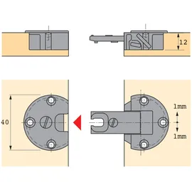 Hettich Klappenscharnier Markant 11