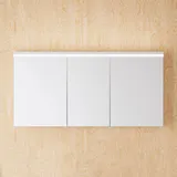 burgbad Lin20 Spiegelschrank mit LED-Beleuchtung, 140 cm, 3 Spiegeltüren, links, Badmöbel,