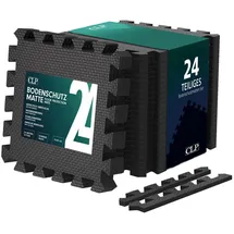 CLP Bodenschutzmatten 30x30 cm, schwarz/24er-Set