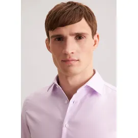 Seidensticker Businesshemd "Schwarze Rose", Herren, Gr. M (39), normale Ärmellängen, lila (violett), 100% Baumwolle, unifarben, slim fit, 2-Knopf-Manschette, Hemden, Slim 1/1 Kentkragen Uni