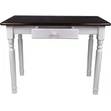 Magnetic Mobel Esstisch mit Schublade Küchentisch Tisch Massiv Kiefer Speisetisch massiv (80x80 cm, Nussbaum)