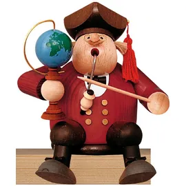 cl gifts and collectibles KWO Olbernhau 21588 Räuchermännchen Kantenhocker Professor, 16 cm