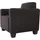 Mendler Modular Sessel Loungesessel mit Ottomane Lyon, Kunstleder ~ schwarz