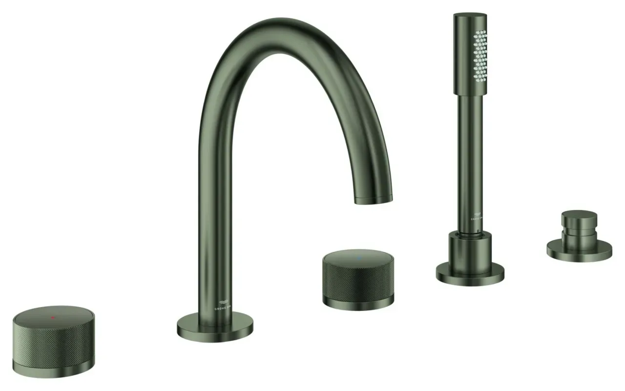 GROHE 5-L-Wannenkombin. Atrio Private C. 25226 Knopfbetätigung satin graphite, 25226MG0 25226MG0