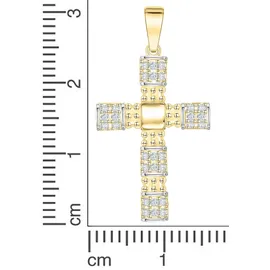 FIRETTI Kreuzanhänger Gelbgold 375