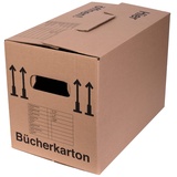 100 x Bücherkarton Umzugskarton Aktenkarton 500 x 300 x 350 mm bis 40 kg mit stabiler starker Doppelwelle, Menge wählbar von 5 bis 240 Stück