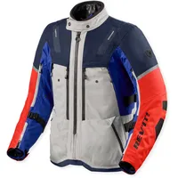 RevIt! Revit Sand 5 H2o Textiljacke wasserdicht - Grau/Blau/Orange