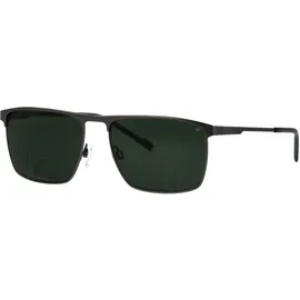 Eschenbach Sonnenbrille TITANFLEX "Modell 824135", Herren, schwarz gun, matt, Sonnenbrillen Sonnenbrille, Form Karree/Soft, Logoschriftzug auf Bügel, Titanflexfassung