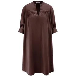 Kleid überschnittener Schulter Peter Hahn braun, 38