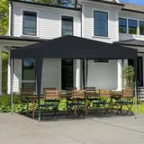 Laiham Faltpavillon 3 x 3 m inkl. 4 Seitenteile Schwarz