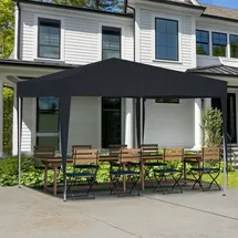 Laiham Faltpavillon 3 x 3 m inkl. 4 Seitenteile Schwarz