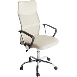 Bürostuhl beige höhenverstellbar DESIGN