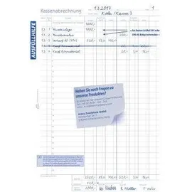 Avery Zweckform Formularbuch Kassenabrechnung A4 Gelb/Weiß