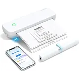 Bisofice L81 Mobiler Drucker Thermodrucker A4 mit Thermopapier, Kabelloser Mobiler Drucker A4 für Unterwegs, Portabler Printer Tragbarer Drucker für Handy & Laptop