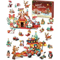 Luxuskollektion Adventskalender 2024 Kinder Bausteine Weihnachten 12 in 1,