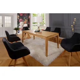 G + K Esstisch mit Auszug Narva 160/245 x 90 cm Holz Braun Wildeiche 160