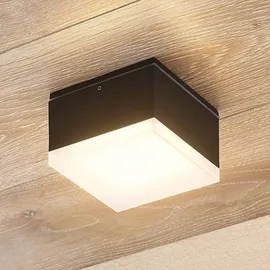 LINDBY Mathea LED-Außen-Deckenleuchte, eckig