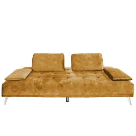 KAWOLA Schlafsofa Wiolo Velvet cognac
