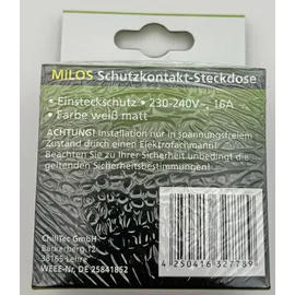 ChiliTec Schuko-Steckdose Unterputz Weiß