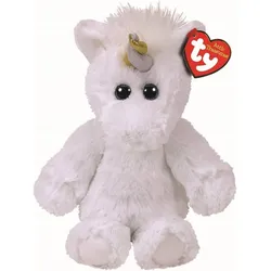 TY Plüsch Kuscheltier Einhorn Agnus ca. 33cm, Attic Treasures, Weiss (1-St), Stofftier als Geschenk geeignet