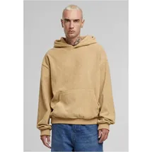 URBAN CLASSICS Jaquard Velvet Kapuzenpullover Union Beige 3XL
