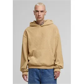 URBAN CLASSICS Jaquard Velvet Kapuzenpullover Union Beige 3XL