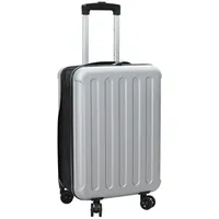 VidaXL Faltbarer Koffer Hartschale 20 Zoll Silber 34x23x55.5 cm