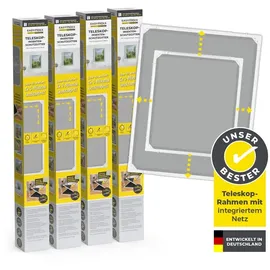 EasyMaxx Teleskop-Insektenschutzgitter 4er-Set 80 x 100 cm Weiß