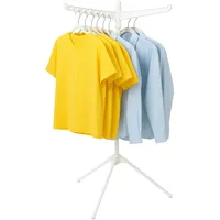 Relaxdays Bügelwäscheständer, für 27 Kleiderbügel weiß