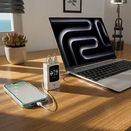 PURO 45w 10000mah mit Display Usb-a, Usb-c, - Grau