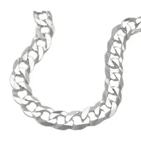 Gallay Panzerkette Kette 6,7mm flache Panzerkette Silber 925 50cm (1-tlg) silberfarben