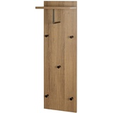 Haku-Möbel HAKU Wandgarderobe Parma Holzoptik Braun eiche Holz 5 Haken 30,0 x 100,0 cm