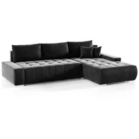 Fun Möbel Ecksofa Sofa mit Schlaffunktion VOGAR, Stoff Monolith
