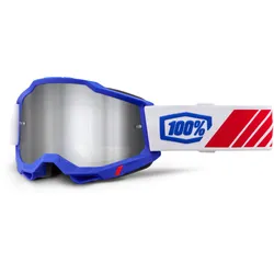 100% Accuri II Kolby Motocross Brille, weiss-rot-blau für Männer