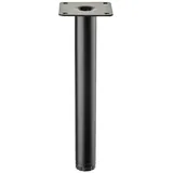 SO-TECH® Möbelfuß LIMA Ø 25 mm höhenverstellbar 10 mm Vitrinenfuß Sockelfuß, (1-St), Höhe 200 mm, schwarz matt schwarz Ø 2.5 cm x 20 cm