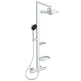 Ideal Standard Alu+ Duschsystem Thermostat mit Regen- und Handbrause Silver