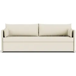 Offset Dreier-Sofa weiß ausziehbar