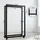 deluke Kaminholzregal Metall 25 x 80 x 125 cm Innen Schwarz