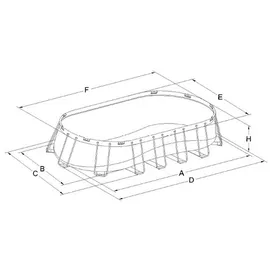 Intex Prism Frame Oval Pool Set 610 x 305 x 122 cm inkl. Filterpumpe 26798