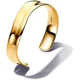 Pandora Essence Organisch Geformter Breiter Offener Armreif aus Sterling Silber mit vergoldeter Metalllegierung, Größe: 17,5cm, 563302C00-2
