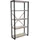 Mendler Bücherregal HWC-A27 165 x 80 cm MDF Eiche beige