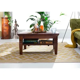 Massivmoebel24 Couchtisch OXFORD Braun Akazie 85 x 85 x 45 cm