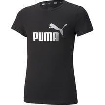 Puma Ess+ Metallic Logo T-Shirt Mädchen black 164