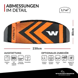 Wolkenstürmer Paraflex Trainer 2.3 1,7 qm schwarz/orange