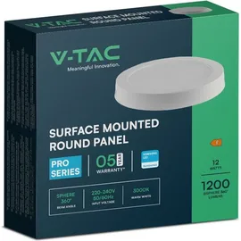 V-Tac LED-Aufbaupanel 1 rund gold