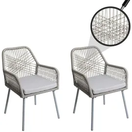 Proregal Gartenstuhl 81 x 54 x 62 cm grau 2 St.
