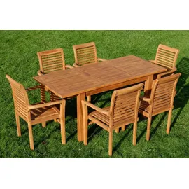 ALEOS. Teak Set 7-tlg. Braun