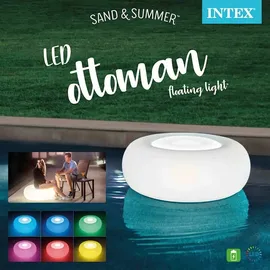 Intex Dekoleuchte Metall 86x33 cm inkl. LED-Lampe weiß